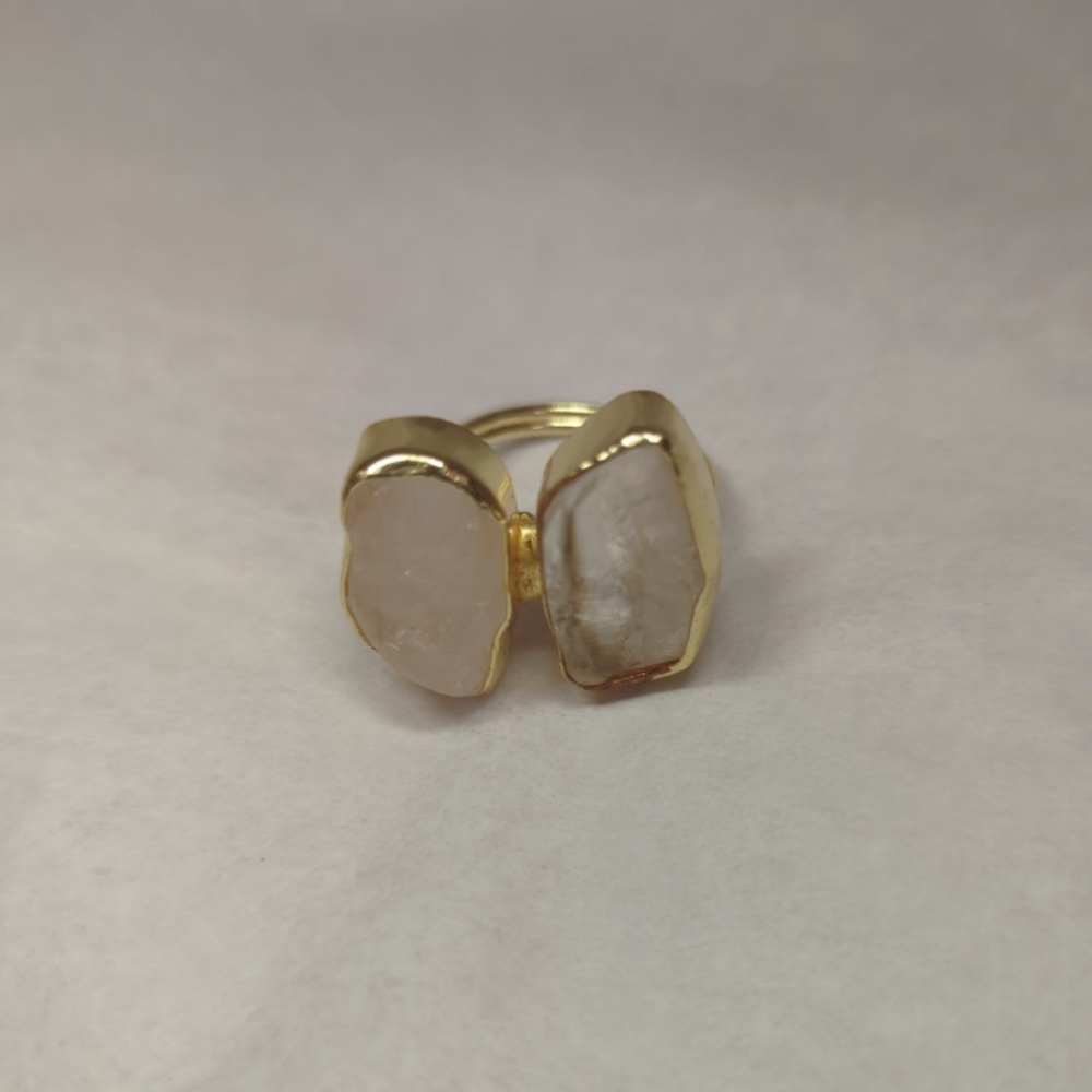 Adjustable Double Quartz Ring